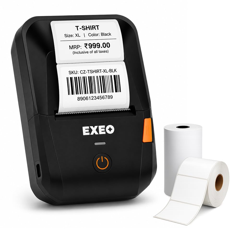 EXEO EX58C Portable Bluetooth Thermal Label Printer
